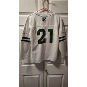 Vintage‎ Y2K South Pole Small White And Green Long Sleeve Sweater Jersey